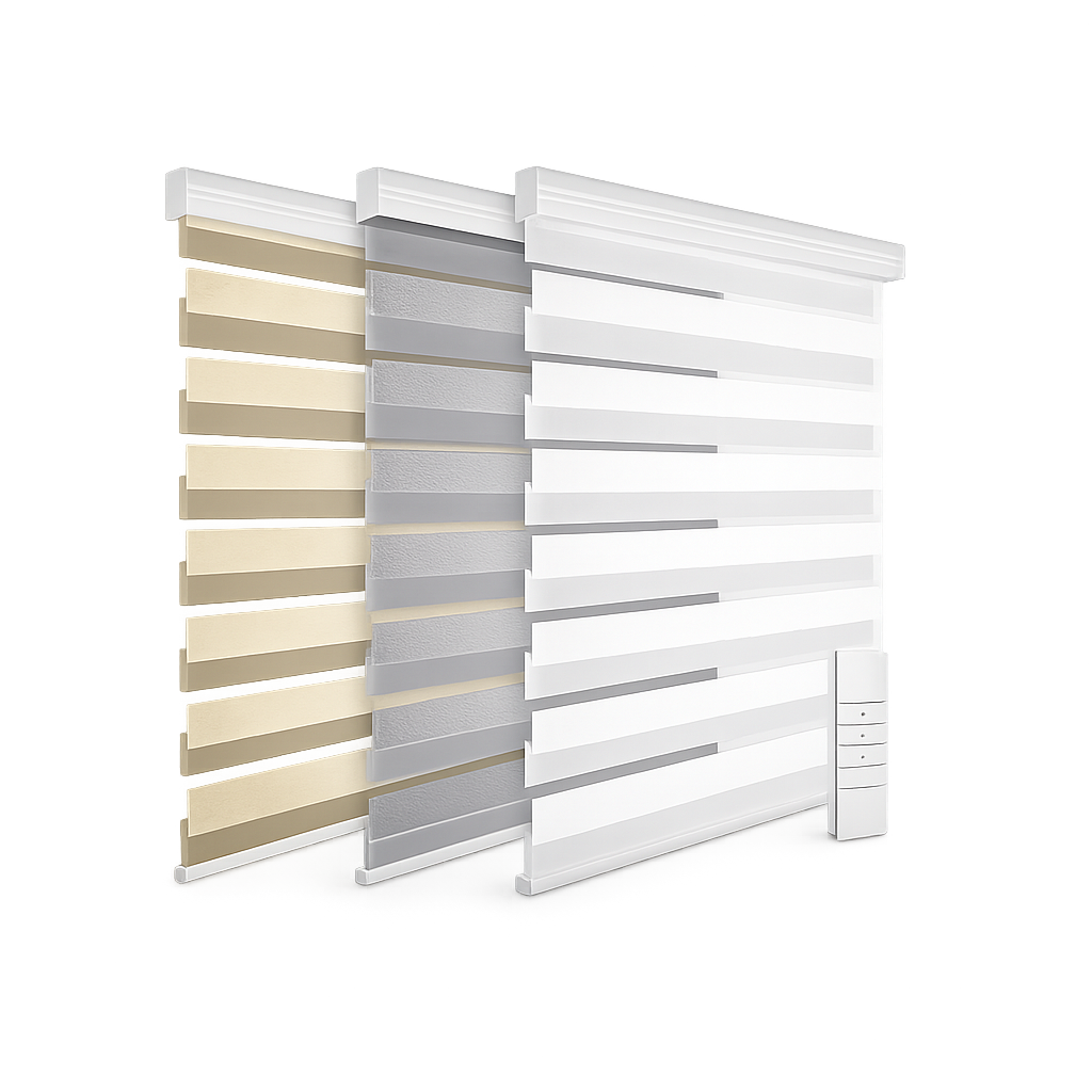 Layered zebra blinds product showcase